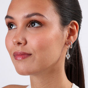 Set De 2 Argollas Plateado Humana