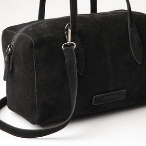 Cartera Hombro Gala Black Suede Humana