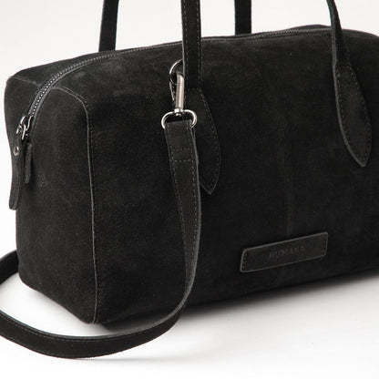 Cartera Hombro Gala Black Suede Humana