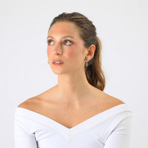 Aros Argollas Elia Plateado Humana