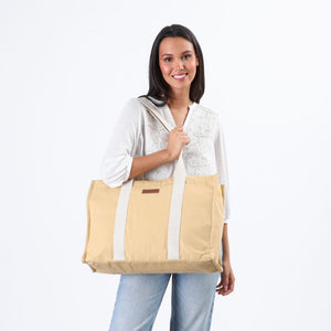 Cartera Hombro Canvas Canaria Amarillo Tatienne