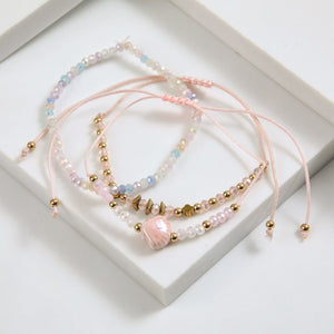 Set De Pulseras Neida Rosado I-D