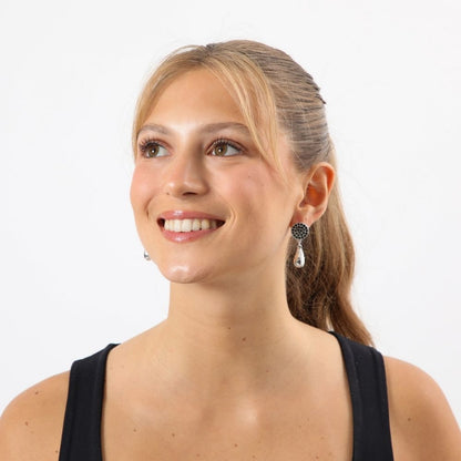 Aros Mediano Ceram Plateado Tatienne