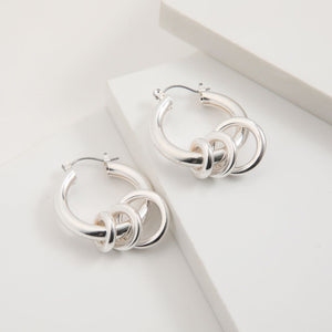 Aros Pegado Sary Plateado i-D