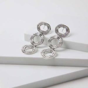 Aros Largo Cloud Plateado Humana