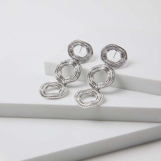 Aros Largo Cloud Plateado Humana