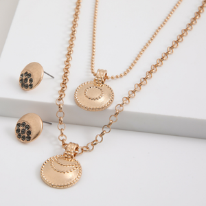 Set Collar Sila Dorado Humana