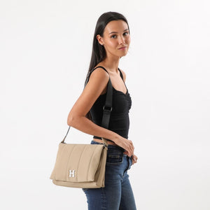 Cartera Cruzada Cunit Beige Humana