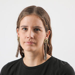 Aros Largo Ariana Dorado Humana