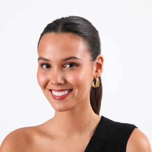 Aros Argolla Pale Dorado Acero Inoxidable Humana