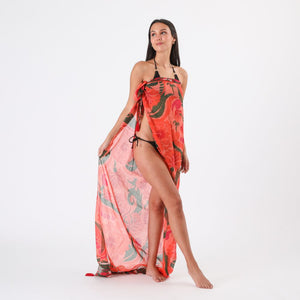 Pareo Estampado Mino Naranjo Humana