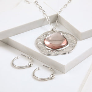 Set De Collar Evin Plateado Humana