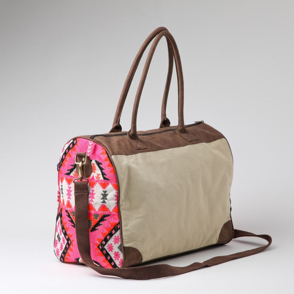 Bolso Hippie Café y Rosado Humana