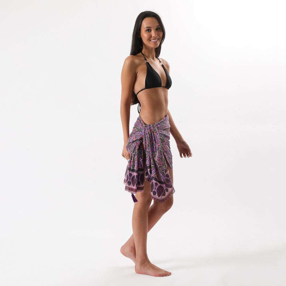 Pareo Estampado Salerno Morado Tatienne