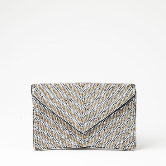 Cartera Clutch Carol Plateado Humana