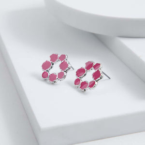 Aros Pegado Campanilla Rosado Humana