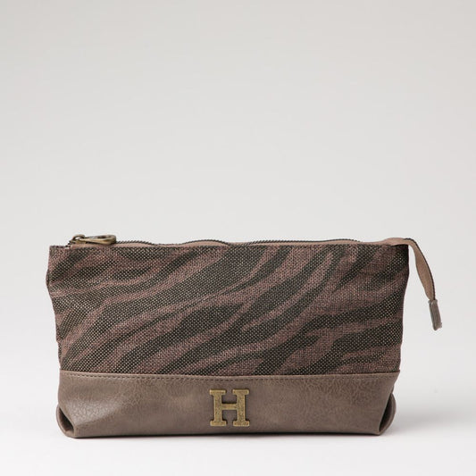 Estuche Jana Canvas Zebra Café Humana