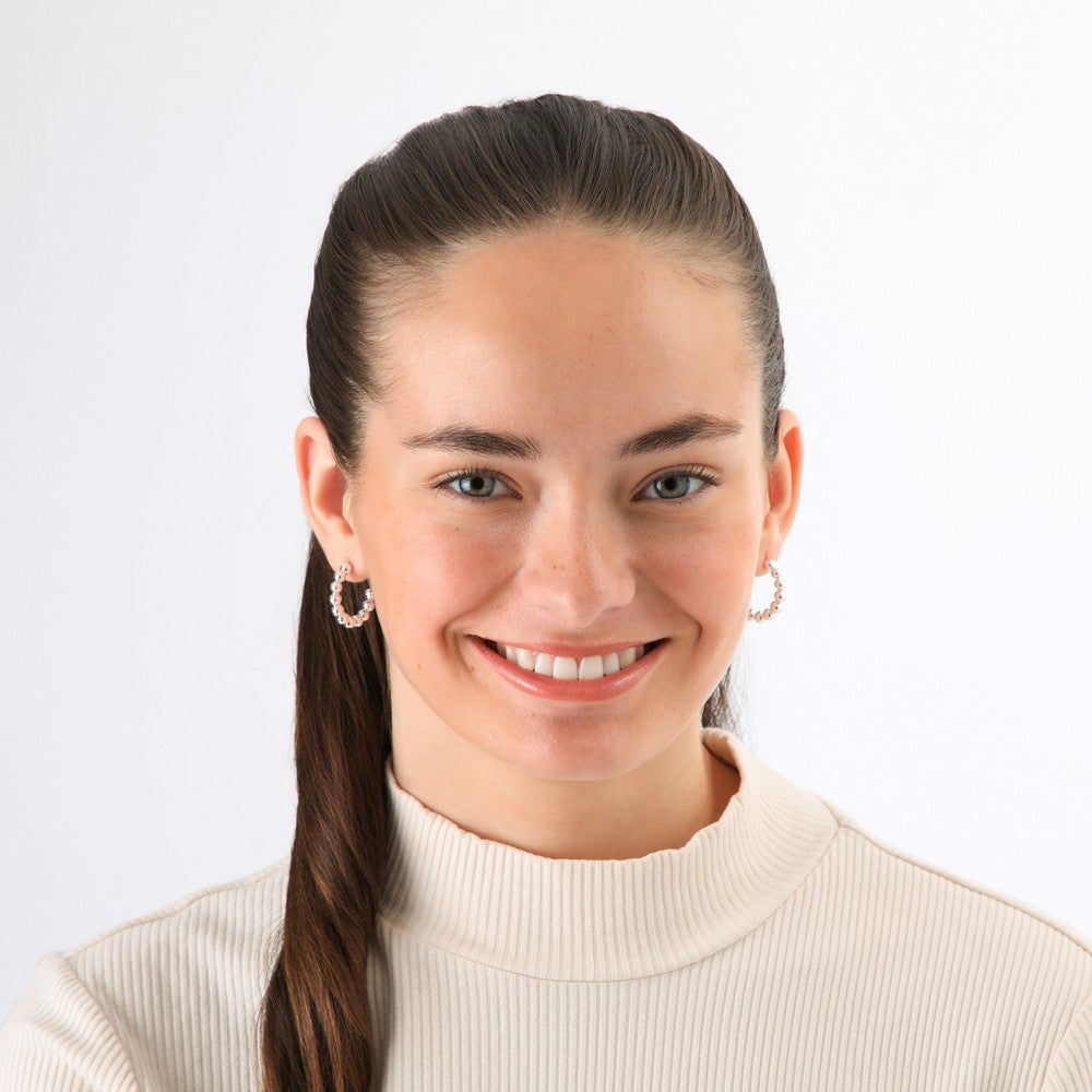 Aros Argollas Alma Plateado I-D