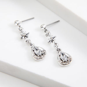 Aros Mediano Stars Plateado Humana