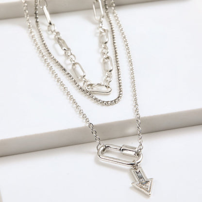 Collar Corto Ely Plateado Humana