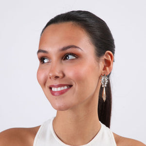 Aros Largo Hojas Dorado Humana