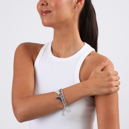 Pulsera Blanda Luna Plateada Humana