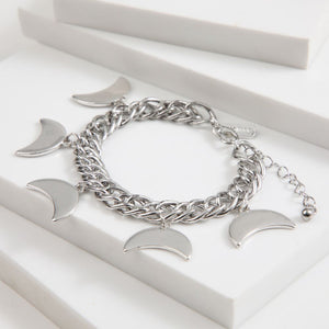 Pulsera Blanda Luna Plateada Humana