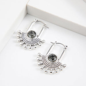 Aros Argolla Puntas Plateado Humana