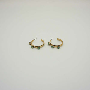 Aros Argollas Spots Dorados Tatienne