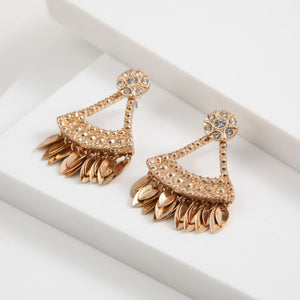 Aros Mediano Triangle Dorado Humana