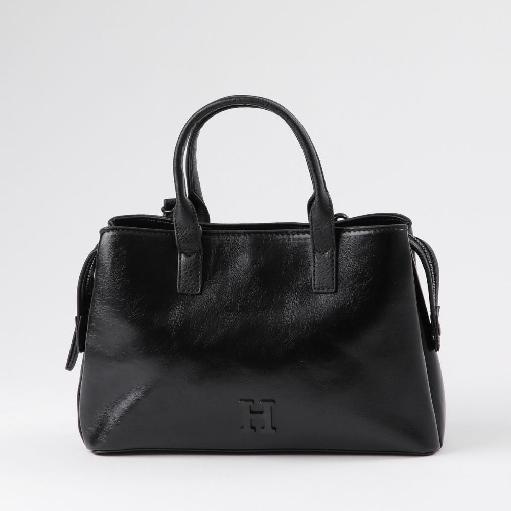 Cartera Bandolera Ecocuero Clara Negro Humana