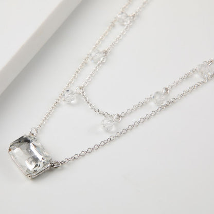 Set Collar Y Aros Dominga Plateado Humana