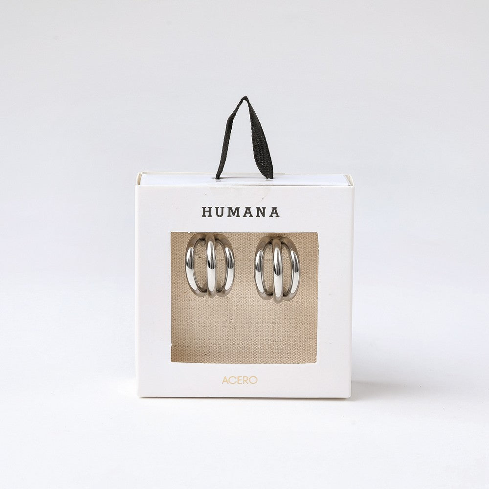 Aros Argollas Ryan Plateado Humana