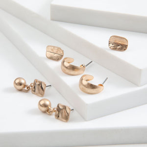 Set De 3 Aros Rusty Dorado Tatienne