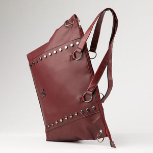 Cartera Tote Erika Ecocuero burdeo con tachas Humana