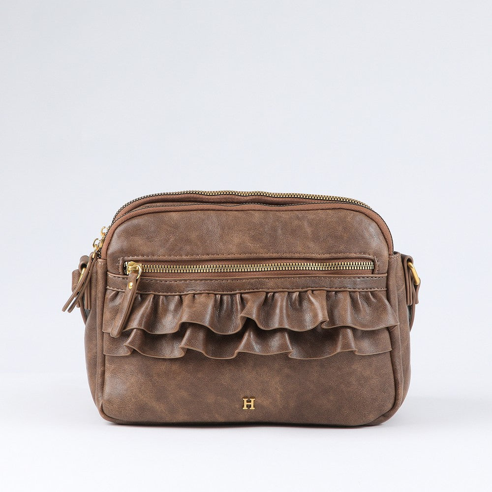 Cartera Cruzada Agata Brown Humana