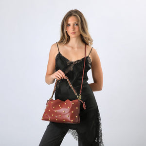 Cartera Cruzada Jena Burgundy Humana