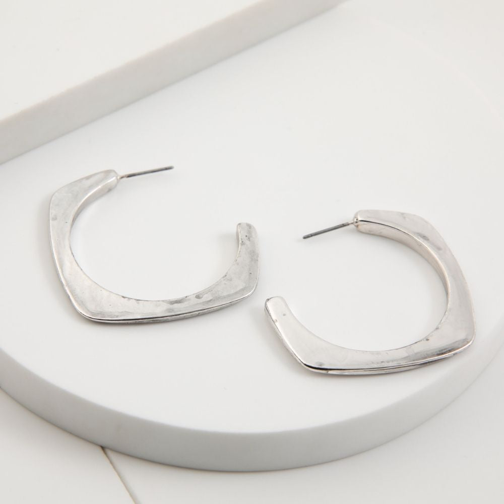 Aros Argolla Plateado Black Humana