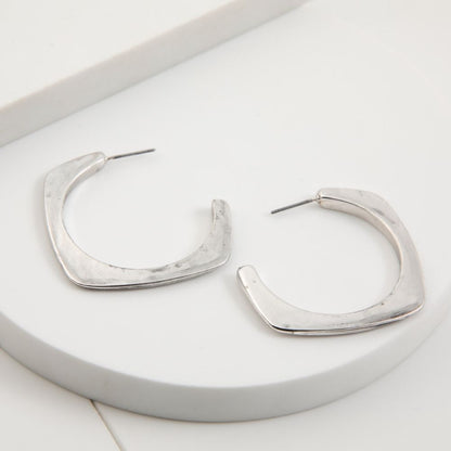 Aros Argolla Plateado Black Humana