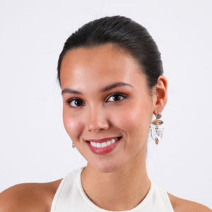 Aros Largo Semicirculo Plateado Humana