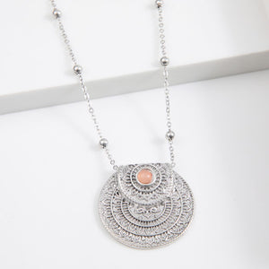 Collar Corto Mandala Plateado Humana