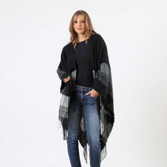 Poncho  Madeira Negro I-D