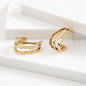 Aros Argolla Pale Dorado Acero Inoxidable Humana