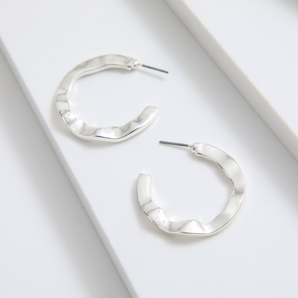 Aros Argollas Maya Plateado Tatienne