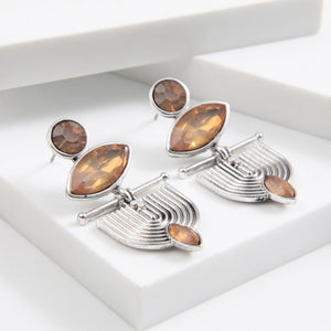 Aros Largo Semicirculo Plateado Humana