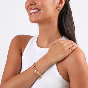 Pulsera Blanda Leaf Dorado Humana