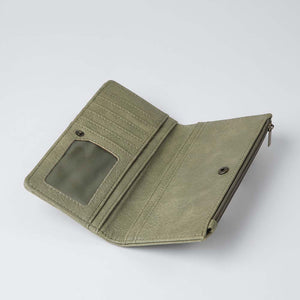Billetera Grande Sparkle Verde Humana