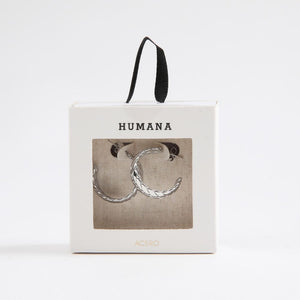 Aros Mediano Dave Plateado Acero Inoxidable Humana