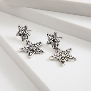 Aros Medianos Stars Plateado Humana