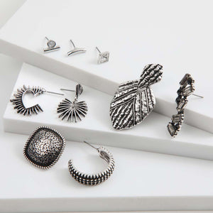 Aros Set Grunge Plum Dorado Humana